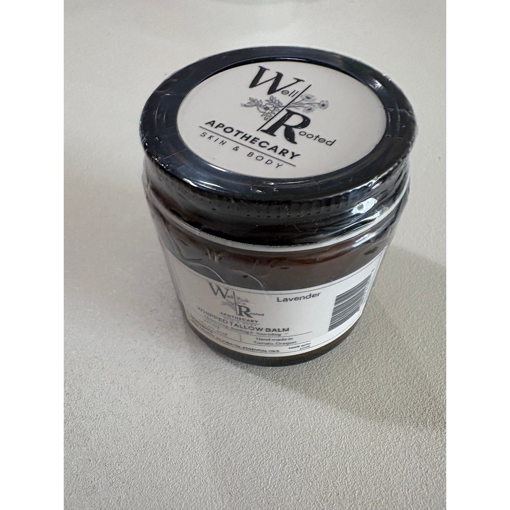 Well Rooted Apothecary Whipped Tallow Balm Lavender 4oz Beef Tallow new